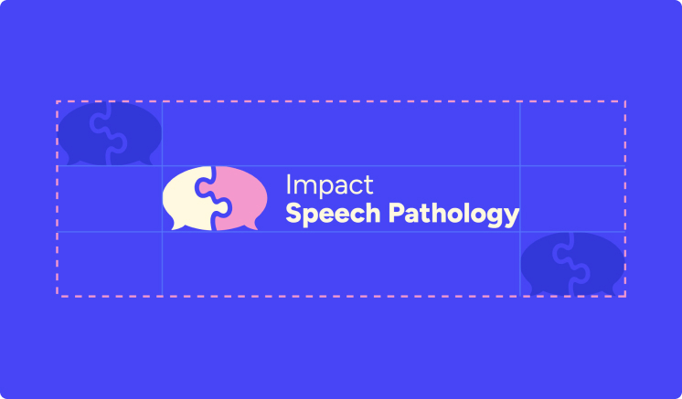 impact speech pathology vector logo